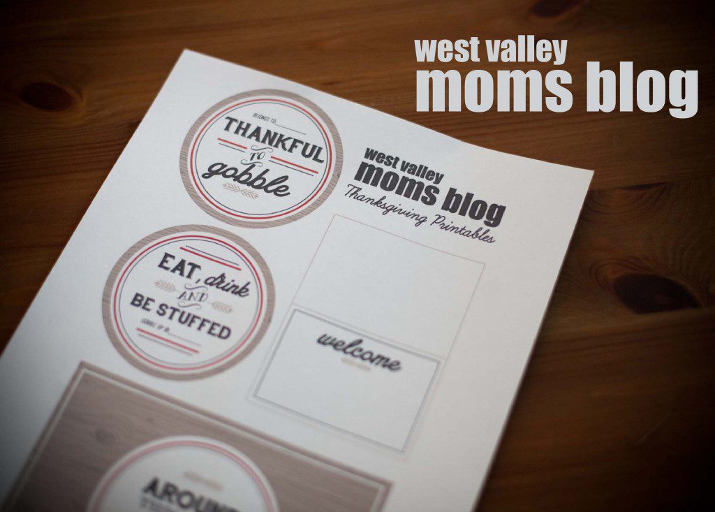 West Valley Mom's Blog - Thanksgiving Printable 2