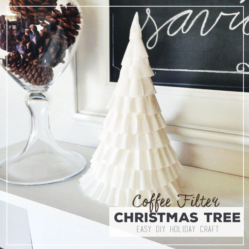 North Valley Moms Blog - Coffee Filter Christmas Tree - Easy Holiday DIY Craft