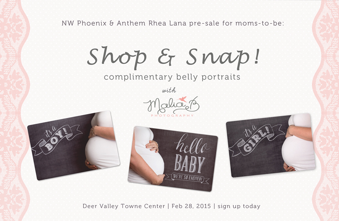 North Phoenix Moms Blog Shop and Snap Belly photos