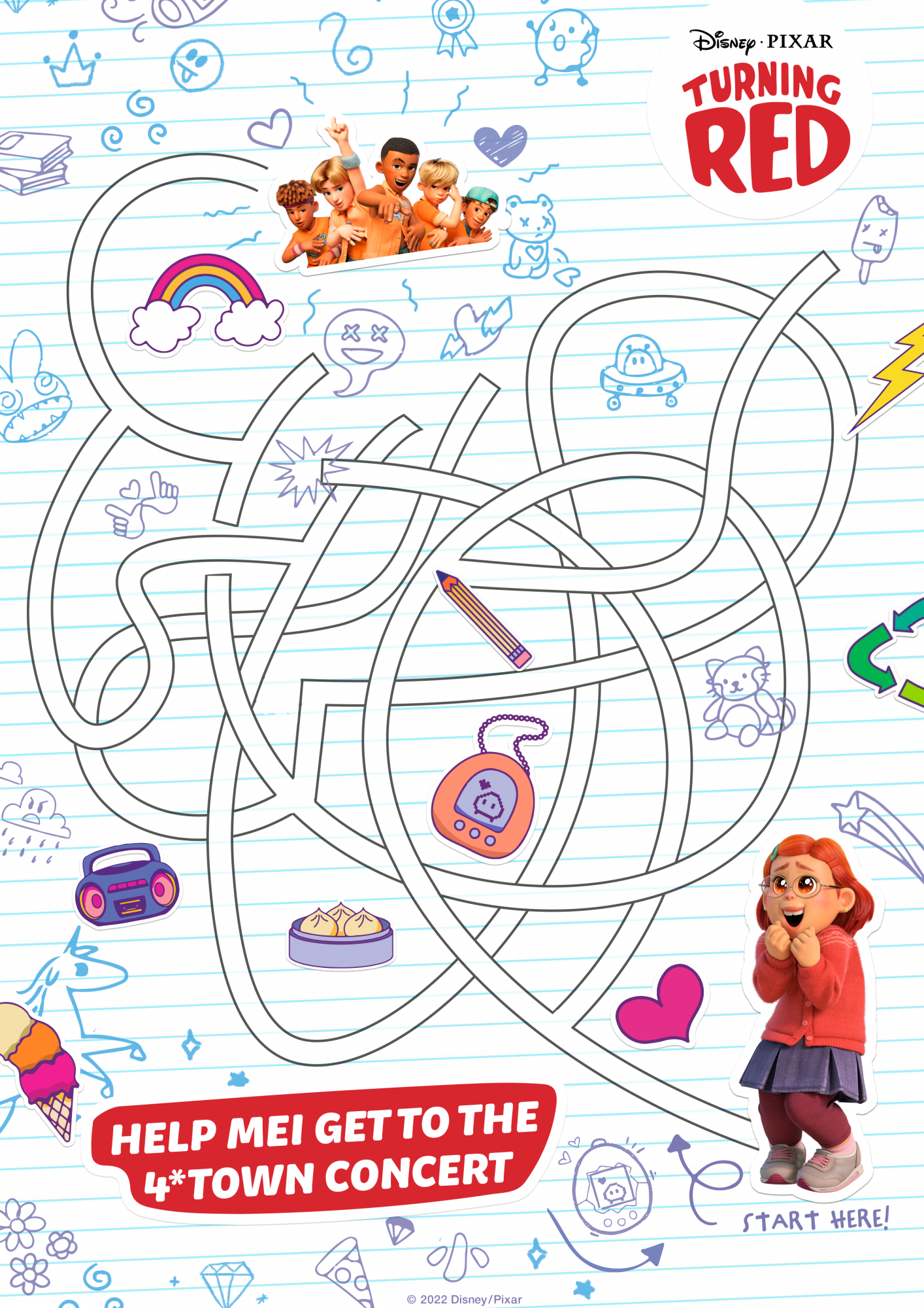 820  Disney Coloring Pages Turning Red  Free