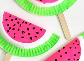watermelon fan craft