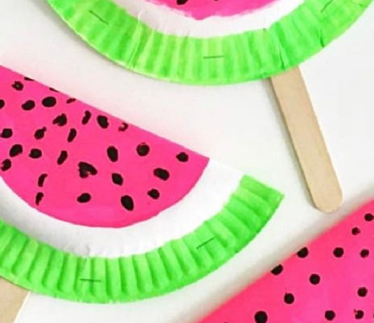 watermelon fan craft