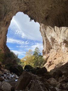 image from the inside of Tonto Natural Bridge State Park from a day trip around Phoenix